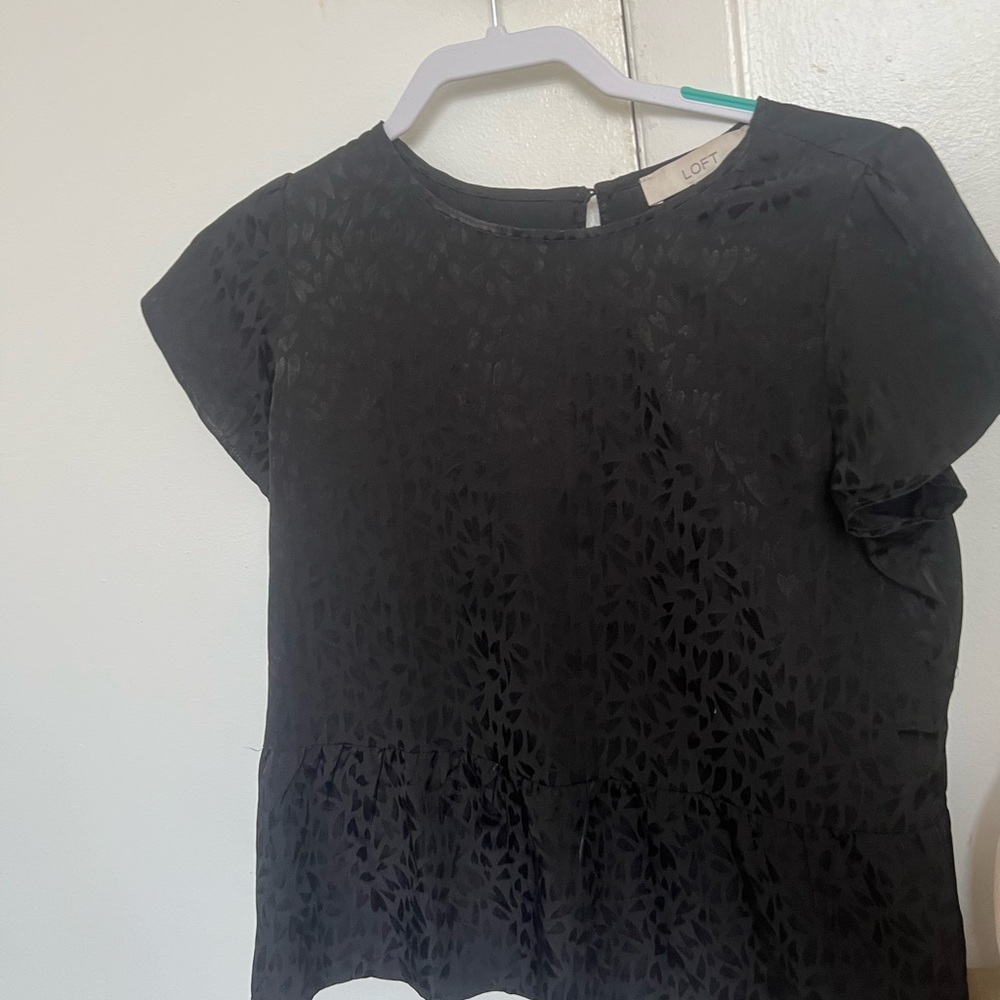 LOFT Black Lace Blouse